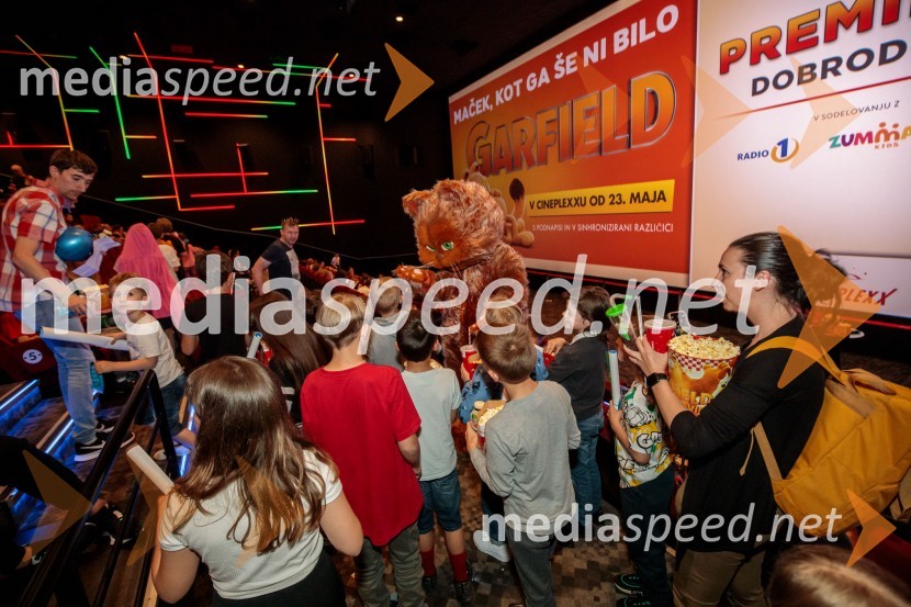 Premiera filma najbolj popularnega oranžnega mačka Garfield v Cineplexx Ljubljana