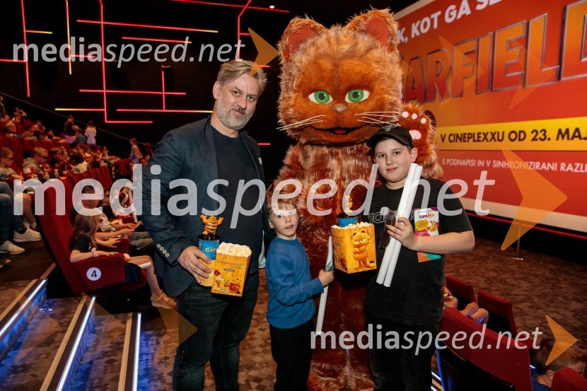 Premiera filma najbolj popularnega oranžnega mačka Garfield v Cineplexx Ljubljana
