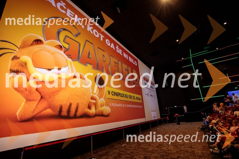 Premiera filma najbolj popularnega oranžnega mačka Garfield v Cineplexx Ljubljana