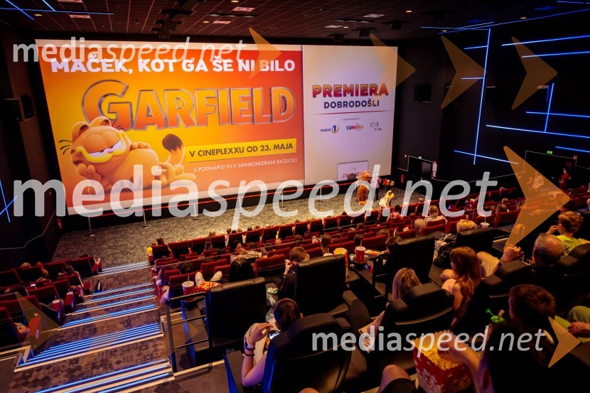 Premiera filma najbolj popularnega oranžnega mačka Garfield v Cineplexx Ljubljana