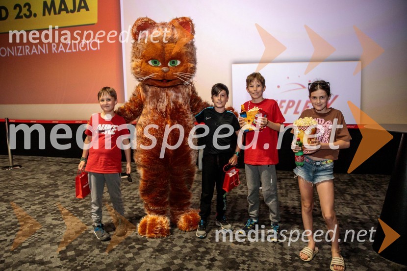 Premiera filma najbolj popularnega oranžnega mačka Garfield v Cineplexx Ljubljana