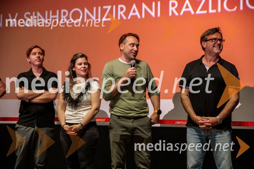  Gašper Gep Markun;  Ana Maria Mitić, stand up komičarka;  Rok Kunaver, igralec;  Jernej Kuntner, igralecPremiera filma najbolj popularnega oranžnega mačka Garfield v Cineplexx Ljubljana