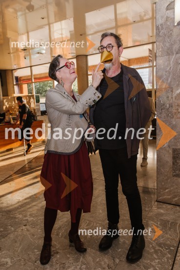 mag. Andreja Repič Agrež, vodja marketinga G0! 2025;  Salvatore Calì, umetnikKoncert ob 30-letnici gledališke hiše in 20-letnici statusa narodnega gledališča Nova Gorica