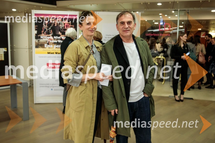  Sanja Neškovič Peršin, koreografinja; nekdanja direktorica Balet Ljubljana;  Blaž Peršin, direktor Muzeja in galerije mesta LjubljaneMiet Warlop: Ena pesem, premierno v Cankarjevem domu