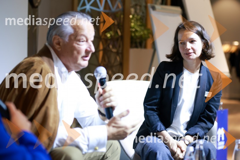  Anton Papež, globalni vodja in soustanovitelj podjetja Interenergo;  Katarina Papež Delor, direktorica, BeKaMQ konferenca 2024