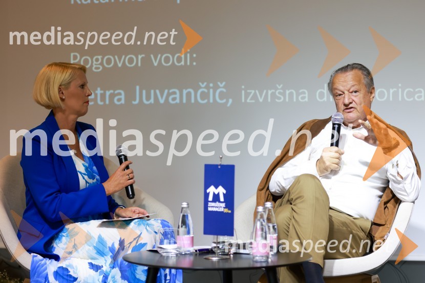  Petra Juvančič, izvršna direktorica, Združenje Manager;  Anton Papež, globalni vodja in soustanovitelj podjetja InterenergoMQ konferenca 2024