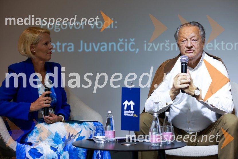  Petra Juvančič, izvršna direktorica, Združenje Manager;  Anton Papež, globalni vodja in soustanovitelj podjetja InterenergoMQ konferenca 2024