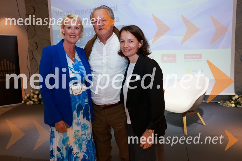  Petra Juvančič, izvršna direktorica, Združenje Manager;  Anton Papež, globalni vodja in soustanovitelj podjetja Interenergo;  Katarina Papež Delor, direktorica, BeKaMQ konferenca 2024