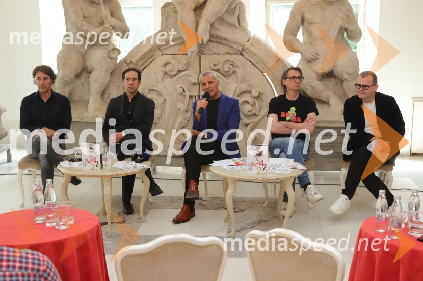  Edward Clug, umetniški direktor, Balet SNG Maribor;  Simon Krečič, umetniški direktor Opere SNG Maribor;  Danilo Rošker, direktor SNG Maribor;  Aleksandar  Popovski, režiser, umetniški direktor Drame SNG Maribor;  Alan Kavčič, predstavnik za odnose z javnostmi SNG MariborSlovensko narodno gledališče Maribor Drama, Opera, Balet, predstavilo repertoar sezone 2024/2025