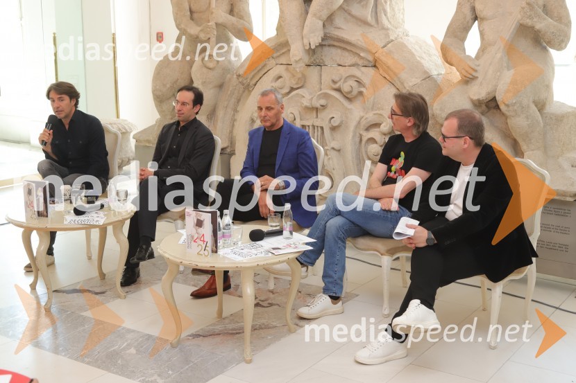  Edward Clug, umetniški direktor, Balet SNG Maribor;  Simon Krečič, umetniški direktor Opere SNG Maribor;  Danilo Rošker, direktor SNG Maribor;  Aleksandar  Popovski, režiser, umetniški direktor Drame SNG Maribor;  Alan Kavčič, predstavnik za odnose z javnostmi SNG MariborSlovensko narodno gledališče Maribor Drama, Opera, Balet, predstavilo repertoar sezone 2024/2025