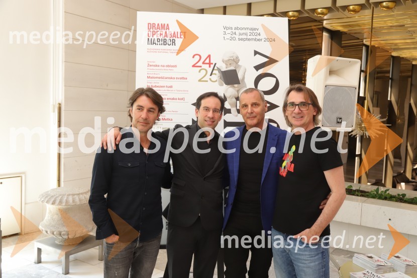  Edward Clug, umetniški direktor, Balet SNG Maribor;  Simon Krečič, umetniški direktor Opere SNG Maribor;  Danilo Rošker, direktor SNG Maribor;  Aleksandar  Popovski, režiser, umetniški direktor Drame SNG MariborSlovensko narodno gledališče Maribor Drama, Opera, Balet, predstavilo repertoar sezone 2024/2025