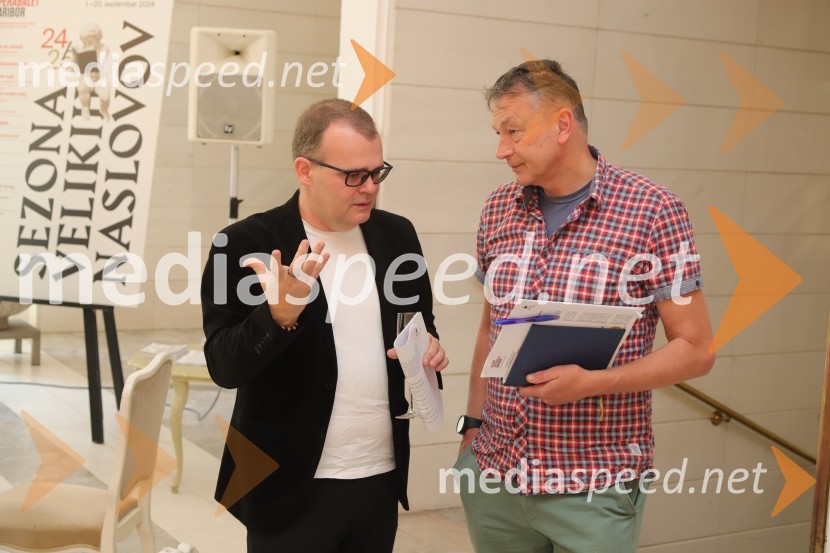  Alan Kavčič, predstavnik za odnose z javnostmi SNG Maribor;  Peter Rak, novinarSlovensko narodno gledališče Maribor Drama, Opera, Balet, predstavilo repertoar sezone 2024/2025