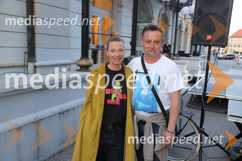  Nataša Matjašec Rošker, igralka;  Peter Srpčič, direktor, Mestno gledališče PtujDRAMANJE, večer mariborske Drame
