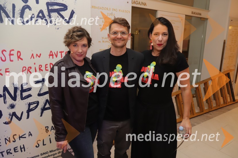  Maša Žilavec, igralka;  Matevž Biber, igralec;  Minca Lorenci, igralkaDRAMANJE, večer mariborske Drame