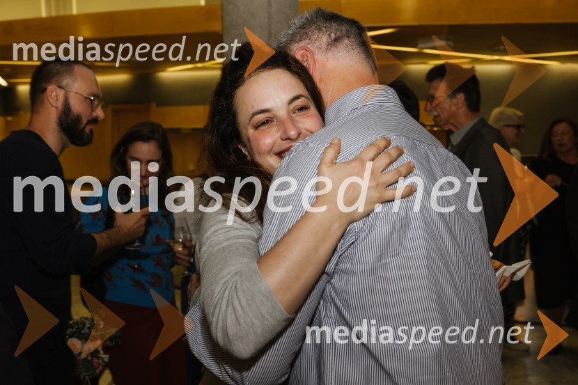  Urška Taufer, igralka;  Srečko Fišer,  upokojeni lektor SNG Nova GoricaSlavnostna podelitev nagrad Tantadruj 2024