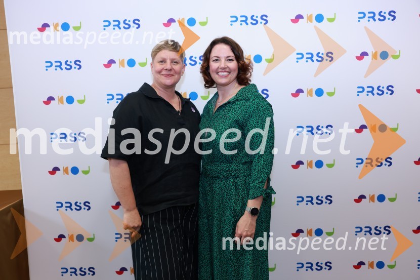  Tina Cipot, vodja korporativnega komuniciranja, Lidl Slovenija, predsednica PRSS;  Jenni Field, ustanoviteljica in direktorica, Redefining Communications26. SKOJ, drugi dan konference
