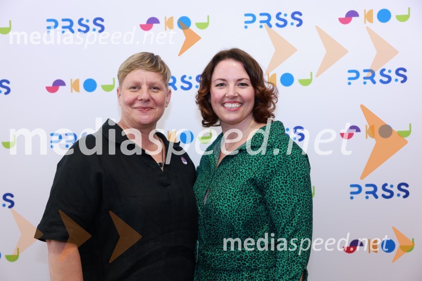  Tina Cipot, vodja korporativnega komuniciranja, Lidl Slovenija, predsednica PRSS;  Jenni Field, ustanoviteljica in direktorica, Redefining Communications26. SKOJ, drugi dan konference