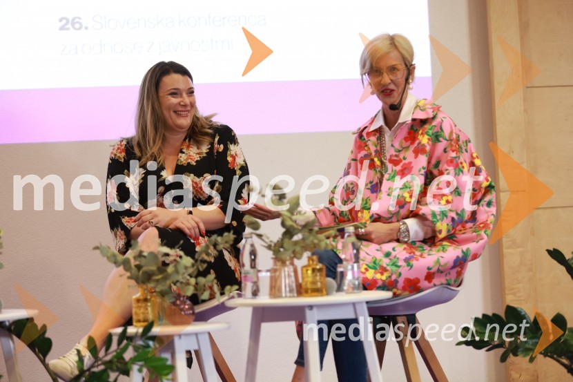  Milena  Jakovljević, strateška direktorica, DROM agency;  Anja Rebek,  ustanoviteljica, partnerka in kreativna direktorica, Fabulatorij d.o.o.26. SKOJ, drugi dan konference