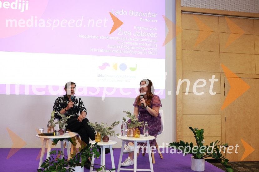  Lado Bizovičar, igralec;  Živa Jalovec, neodvisna strokovnjakinja za komuniciranje in vsebinski marketing26. SKOJ, drugi dan konference