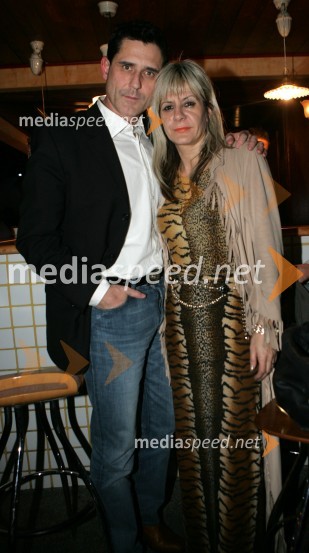 Stojan Auer z ženo KarmenPodalpski večer, snemanje nove oddaje na Net Tv