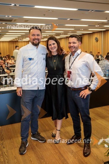  Marko Pavčnik, chef, restavracija Pavus;  Nina Bratovž, sommelierka JB restavracija;  Mitja Železnik, vodja ključnih kupcev pri Koželj winesJubilejni 10. Festvina