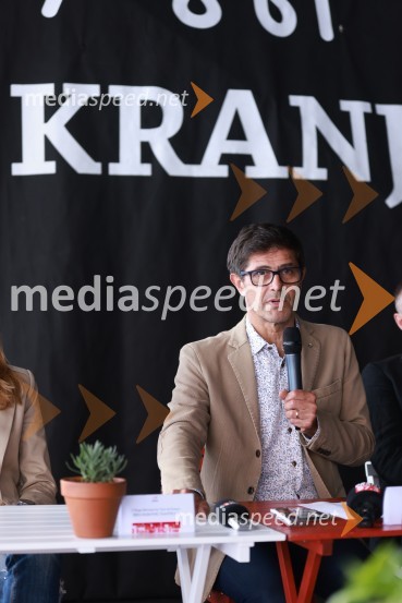  Matjaž Rakovec, župan Mestne občine KranjPrešerno poletje 2024, novinarska konferenca