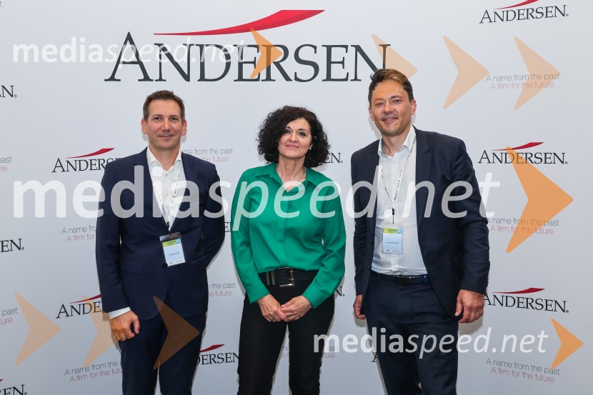  Karoly Radnai, poslovodni partner, Andersen in Hungary;  Danuška Bobek Gospodarič;  Lucijan Klemenčič, strokovnjak na davčnem področju, Odvetniška pisarna Senica & partnerji4. Find-Info dnevi 2024