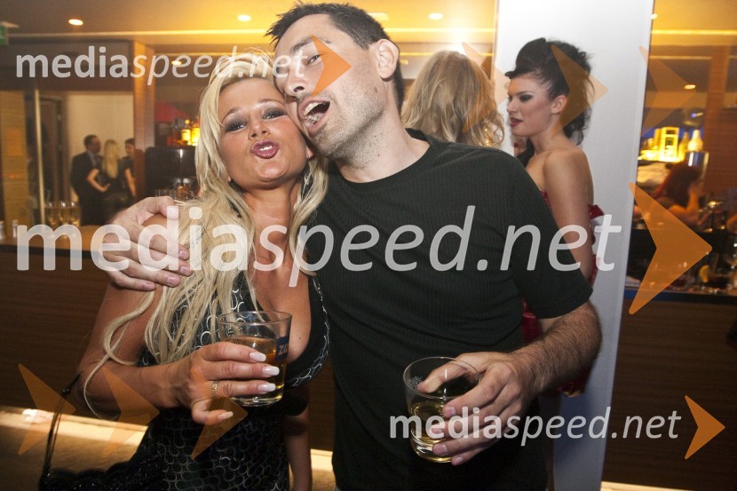 Tina Lah, Playboyevo dekle leta 2005 in David Stropnik, novinarPlayboy party