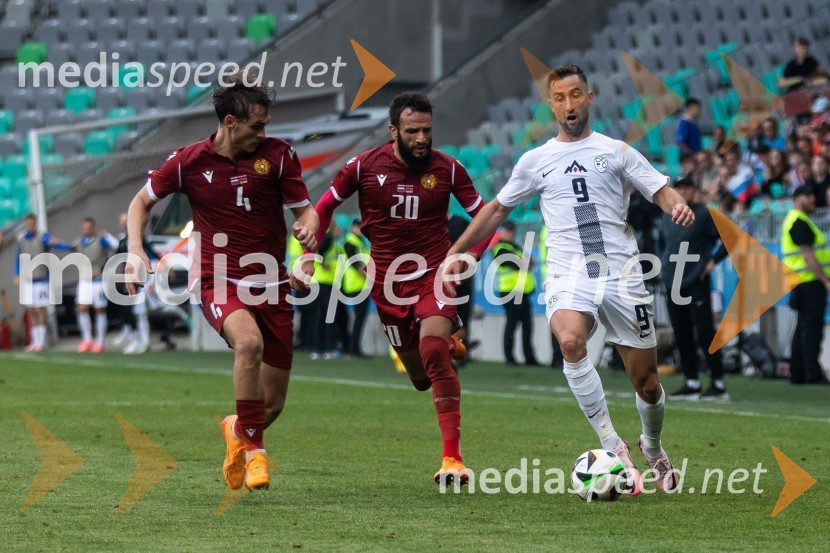  Georgiy Harutyunyan, nogometaš, Armenija;  Artak Dashyan, nogometaš, Armenija;  Andraž Šporar, nogometašPripravljalna tekma za Euro 2024: Slovenija – Armenija
