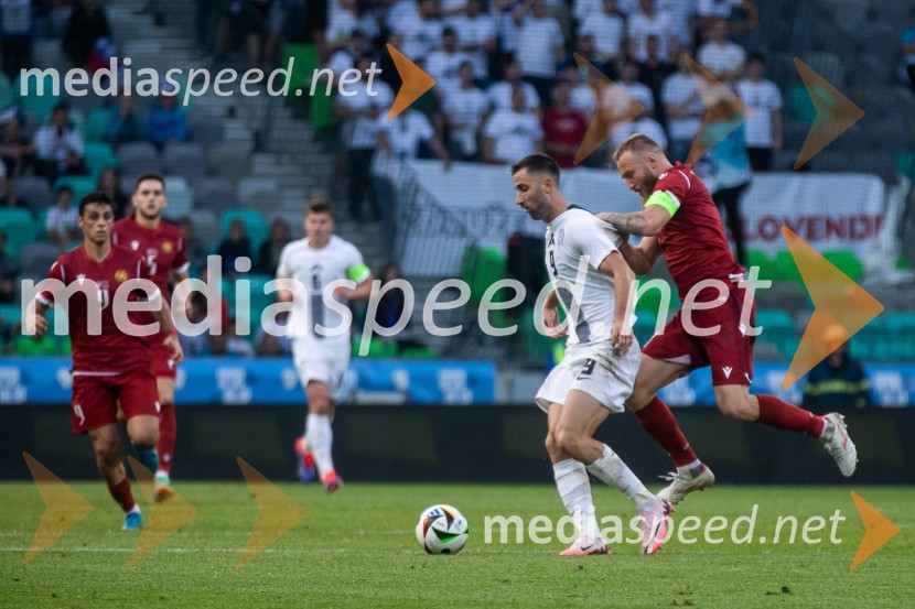  Andraž Šporar, nogometaš;  Varazdat Haroyan, nogometaš, ArmenjaPripravljalna tekma za Euro 2024: Slovenija – Armenija