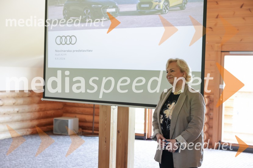  Sabrina Pečelin, vodja odnosov z javnostmi pri Porsche Slovenija d.o.o.Audi A3, slovenska predstavitev