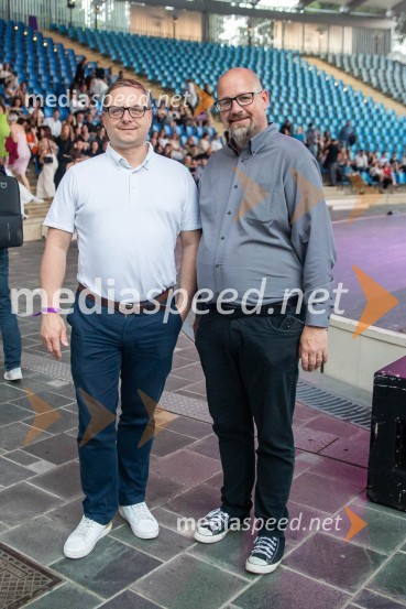  Aleš Petejan, direktor marketinga, Mastercard;  Leon Šikovec, svetovalec za poslovno komuniciranje NLB d.d.33. SOF, podelitev nagrad