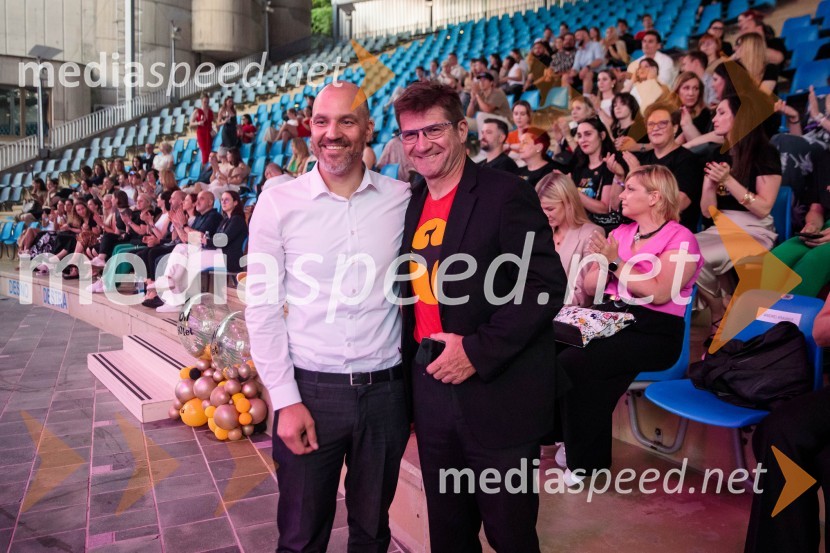  Andrej Krajner, direktor komunikacij, NLB;  Dejan Turk, predsednik uprave, A1 Slovenija33. SOF, podelitev nagrad