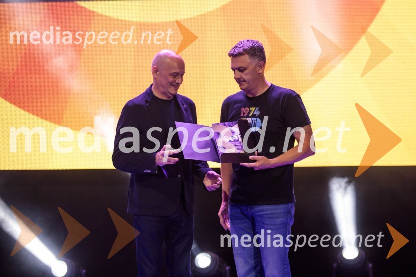  Marko  Vičič, partner in izvršni direktor v agenciji Futura DDB;  David Visenjak, direktor trženja, Perutnina Ptuj d. d.33. SOF, podelitev nagrad