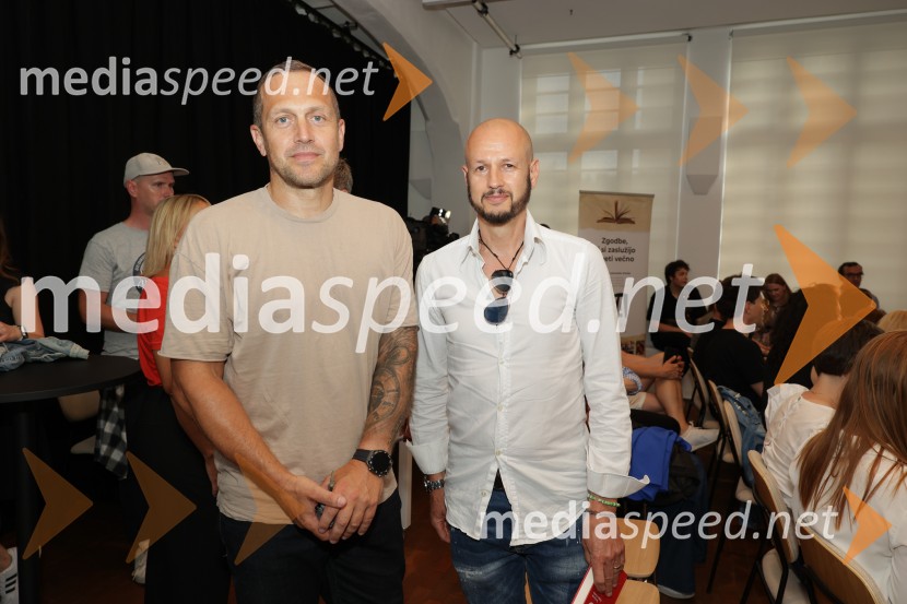  Jure Košir, nekdanji smučar;  Dejan Kontrec, generalni sekretar, Hokejska zveza SlovenijePredstavitev knjige: 33, avtorja Tomaža Miheliča