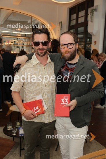  Tomaž  Kemperl , urednik revije Golf Klub Premium;  Dejan David Kemperl, urednik revije Golf Klub PremiumPredstavitev knjige: 33, avtorja Tomaža Miheliča