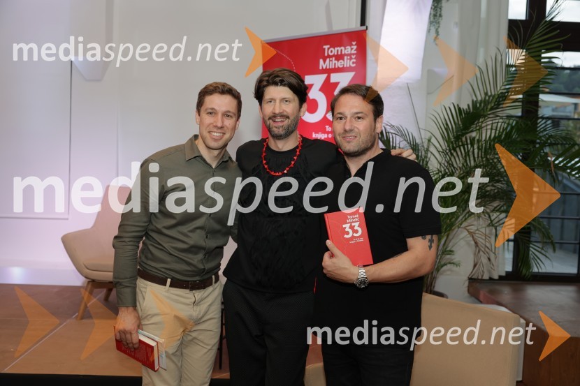  Sašo  Avsenik, glasbenik;  Tomaž Mihelič - Marlenna, član skupine Sestre;  Anže Langus Petrovič, basistPredstavitev knjige: 33, avtorja Tomaža Miheliča