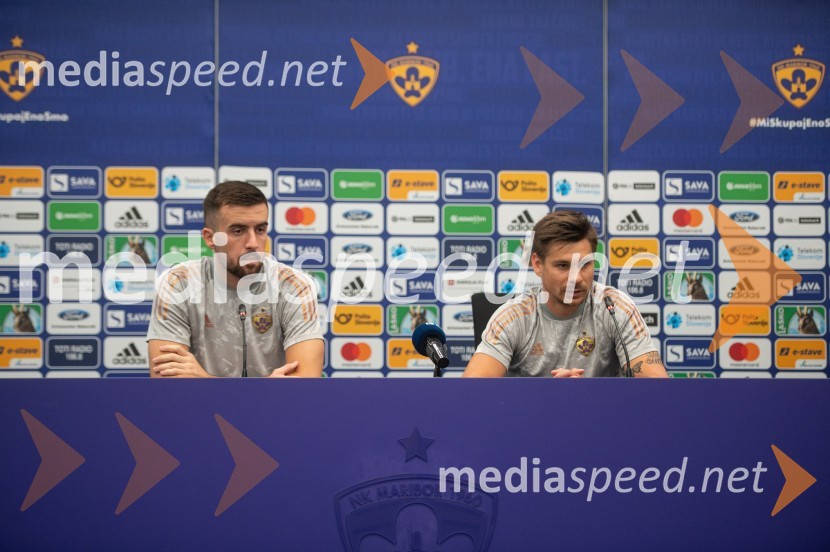  Arnel Jakupović, nogometaš, NK Maribor;  Gregor  Sikošek, nogometaš, NK MariborPrvi trening in novinarska konferenca NK Maribor