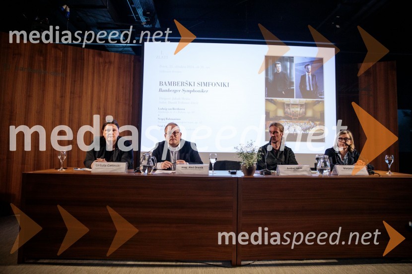  Uršula Cetinski, generalna direktorica, Cankarjev dom; mag. Aleš Drenik, vodja programa resne glasbe, opere in balet, Cankarjev dom;  Andrej Jaklič, vodja gledališkega in sodobnoplesnega programa CD;  Marjeta Lavrič, Direktorica Centra kulture Španski borci ter vodja programa in produkcije Zavoda EN-KNAPPredstavitev Zlatega in Srebrnega abonmaja ter abonmaja Veličastni 2024/25, Cankarjev dom