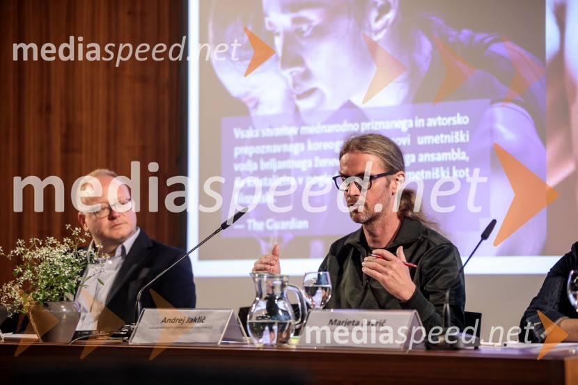 mag. Aleš Drenik, vodja programa resne glasbe, opere in balet, Cankarjev dom;  Andrej Jaklič, vodja gledališkega in sodobnoplesnega programa CDPredstavitev Zlatega in Srebrnega abonmaja ter abonmaja Veličastni 2024/25, Cankarjev dom