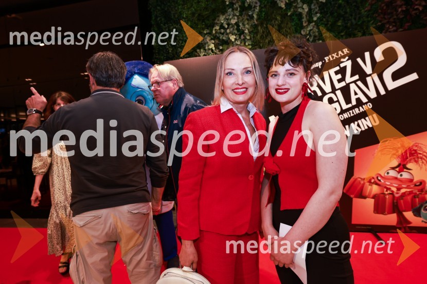  Tanja Ribič, igralka;  Špela SetničarVrvež v moji glavi 2, premiera animiranega filma v Cineplexx Ljubljana