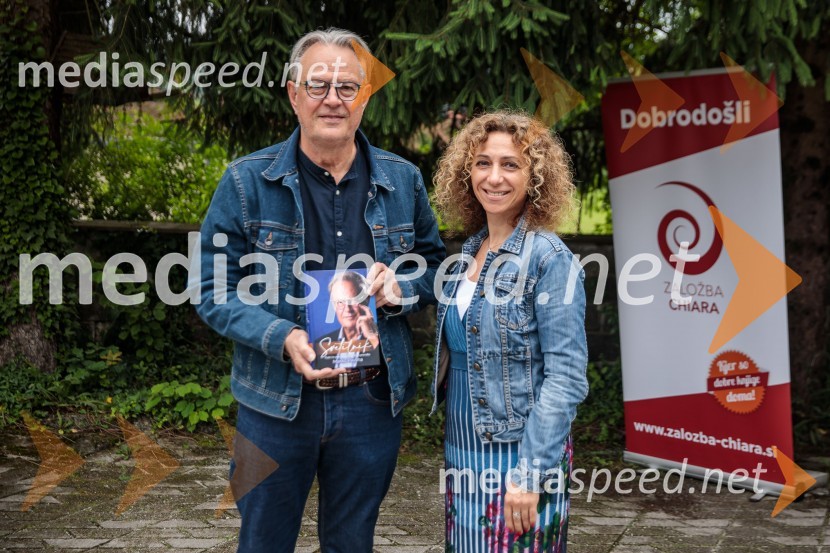  Marko Pavliha, avtor knjige Svetilnik;  Simona Hana Boc, ustanoviteljica in direktorica, založba ChiaraPraznovanje 18. obletnice založbe Chiara