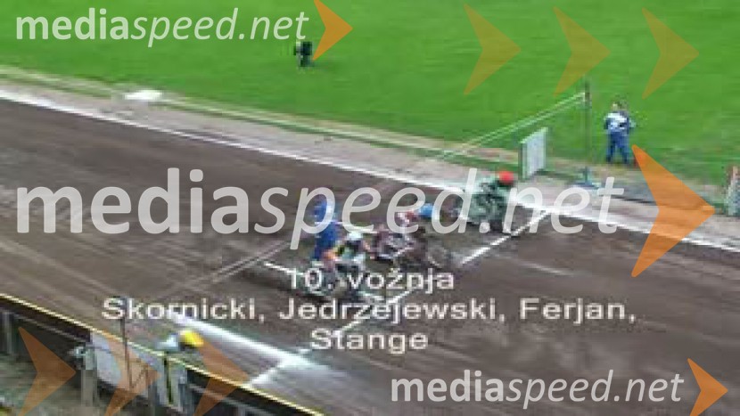 10. vožnja:
Adam Skornicki, Poljska, Marcin Jedrzejewski, Poljska, Matej Ferjan, Madžarska in Thomas Stange, NemčijaSpeedway, 26. dirka za Zlati znak in 15. Pokal Franca Babiča