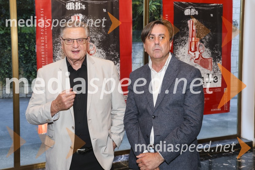  Dušan Mlakar, režiser;  Dragan KlaricaPremiera komedije Pegule avtorja Iztoka Mlakarja