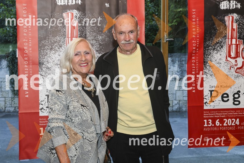  Irena Dolinšek, dolgoletna animatorka v portoroških hotelih in nekdanja zaposlena v avditoriju;  ... Premiera komedije Pegule avtorja Iztoka Mlakarja