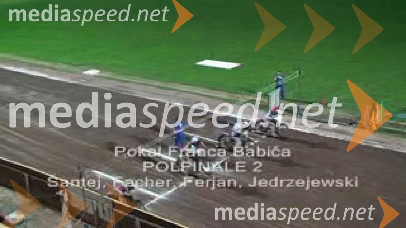 15. Pokal Franca Babiča, 2. polfinalna vožnja:
Matej Ferjan, Madžarska, Marcin Jedrzejewski, Poljska, Izak Šantej, Slovenija, Frank Facher, NemčijaSpeedway, 26. dirka za Zlati znak in 15. Pokal Franca Babiča