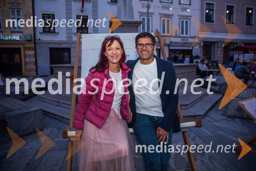  Urša Manček Rakovec, Login5;  Matjaž Rakovec, župan Mestne občine KranjKr' petek je, otvoritev poletja v Kranju