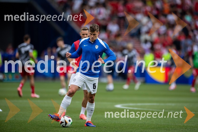  Jaka Bijol, nogometašSlovenci osvojili prvo točko, SLOVENIJA DANSKA 1:1, EURO 2024