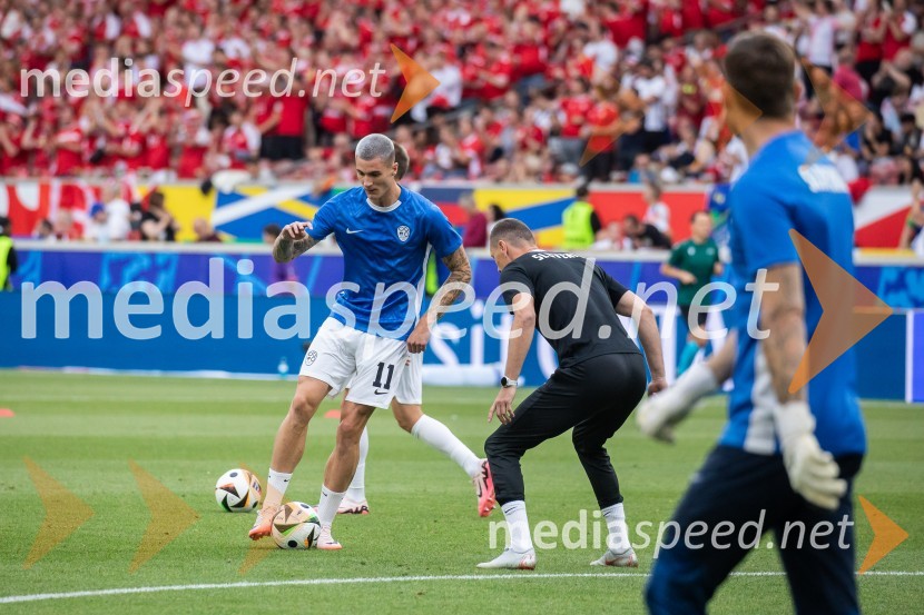 Benjamin Šeško, nogometašSlovenci osvojili prvo točko, SLOVENIJA DANSKA 1:1, EURO 2024