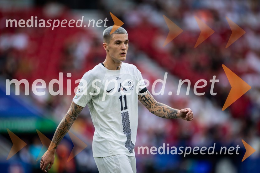  Benjamin Šeško, nogometašSlovenci osvojili prvo točko, SLOVENIJA DANSKA 1:1, EURO 2024